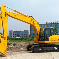 Excavadora de cadenas SE130 equipada con cabina nueva y aire acondicionado automático, flujo de aire cómodo para minería