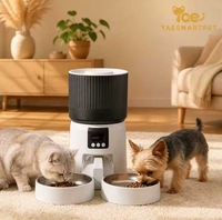 Distributeur de nourriture intelligent pour animaux de compagnie 4L, grand réservoir de nourriture, surveillance par caméra, bol en acier inoxydable, gestion à distance par application, enregistrement vocal, personnalisable