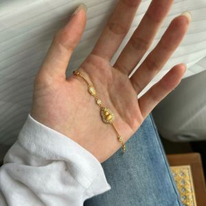 Dylam Customized Fine Jewelry Hypoallergenic 22K Gold Plated 925 Sterling Silver 5A Zirconia Gourd Pendant <b>Bracelets</b> for Women - Product Image 4