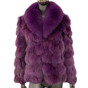 Cappotto Invernale di Lusso per <span class=keywords><strong>Donna</strong></span> in Vera Lana Morbida/Polyester Cotone, Pelliccia Vera Spessa, Tinto in Capo, alla Moda - Product Image 5