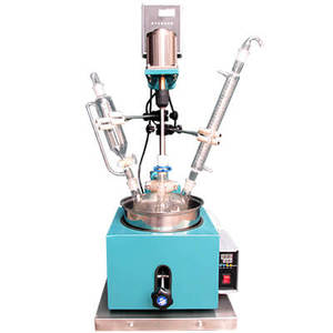 Fabricantes de fábrica de vidrio 2 5 10 20 30 50 litros reactor químico para productos de laboratorio Reactor de vidrio de una sola capa - Product Image 1