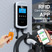 Cargador de Pared para Vehículos Eléctricos Feyree DLB de 11 kW Trifásico con RFID, WIFI, Tipo 2, Cargador de Batería para Automóvil de 85 V, Estación de Carga de Pared para Vehículos Eléctricos de Nivel 2