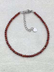 Hessonite Garnet <b>Bracelet</b> Dainty Gemstone Jewelry Micro Faceted Beads Crystal <b>Bracelet</b> Minimalist Jewelry Tiny Gemstone <b>Bracelet</b> - Product Image 6