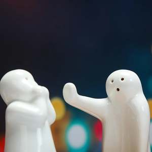 Pot à épices en céramique Shaker pour épices Lovely <span class=keywords><strong>Couple</strong></span> Salière et poivrière Lovely Spice Jar Lot de 2 - Product Image 4