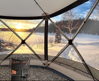 OEM 5-8 personnes installation instantanée étanche transparent TPU bonne vue léger pique-nique automatique tentes de camping en plein air