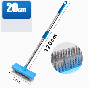 Brosse à fil d'acier OEM, brosse à plancher en acier inoxydable, <span class=keywords><strong>balai</strong></span> à récurer pour éliminer le mousse, brosse de nettoyage à long manche - Product Image 3