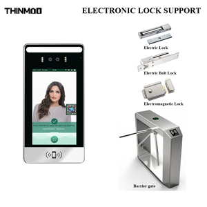 Interphone vidéo biométrique Thinmoo avec boîtier métallique professionnel, contrôle d'accès facial et lecteur de code QR pour une entrée sécurisée de villa - Product Image 3