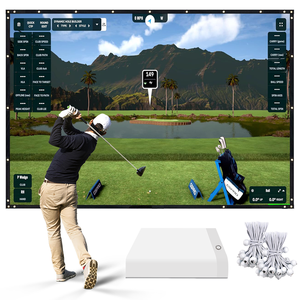 Nhà máy tùy chỉnh 3.2m Chiều rộng 3.5mm Độ dày Poly chống cháy hai mặt cách âm trong nhà Golf ba lớp màn hình tác động - Product Image 1