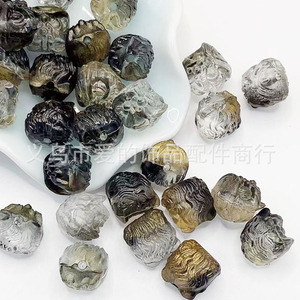 Colgante de león de cristal de 13 mm, cuentas sueltas de forma irregular para la fabricación de pulseras, paquete a granel MTX - Product Image 1