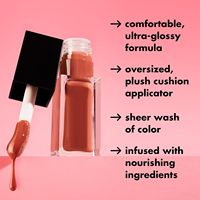 Aceite Labial Vegano Personalizado a Base de Hierbas, Ácido Hialurónico, Colágeno, Brillo Labial Humectante de Larga Duración, a Base de Plantas Orgánicas