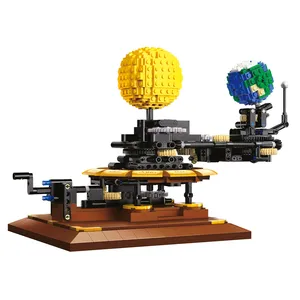 CADA C71004 City Solar System Earth and Sun Clock Building Blocks DIY Science Experiment Education Bricks Toys Boys Gifts