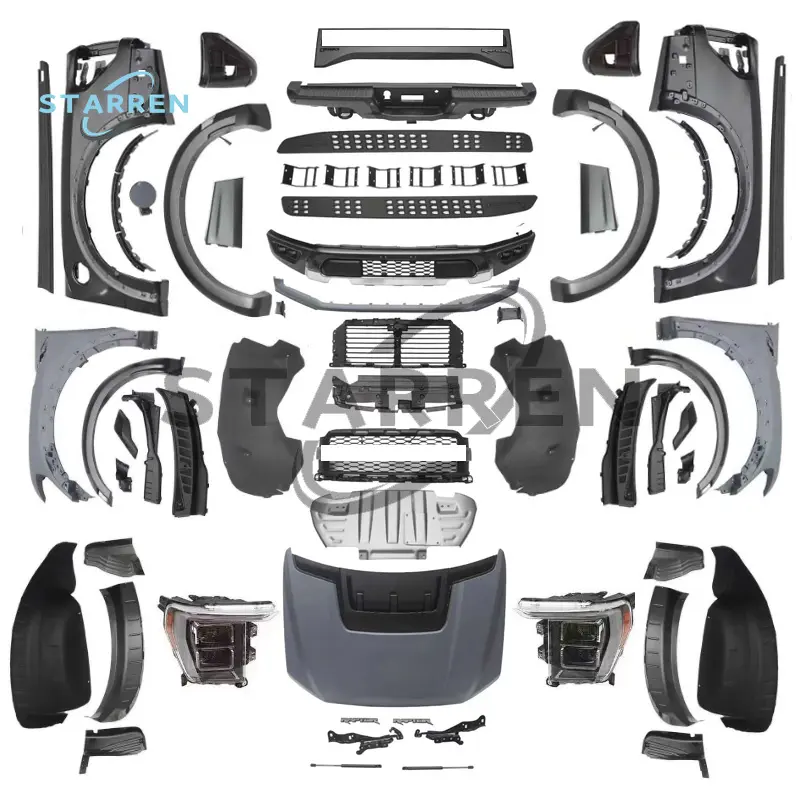 Parachoques de coche, Kit de carrocería para capó de faro para Ford 2015-2020 F150 Upgrade 2022 F150 Raptor Facelifts Bodykit