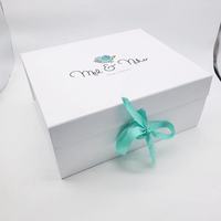 Boîte de rangement en carton rigide personnalisable et écologique pour robes de mariée et vêtements, avec fermeture magnétique
