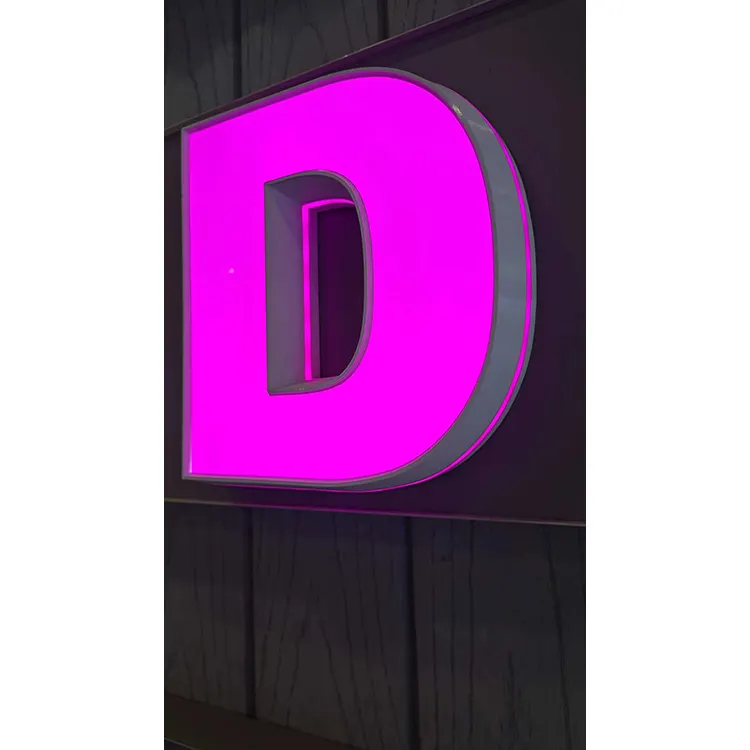 Letras do alfabeto do diodo emissor de luz 3d