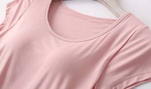 All'ingrosso <span class=keywords><strong>donna</strong></span> modale/spandex Wireless costruito in reggiseno imbottito t-shirt Shorts pigiama set - Product Image 2