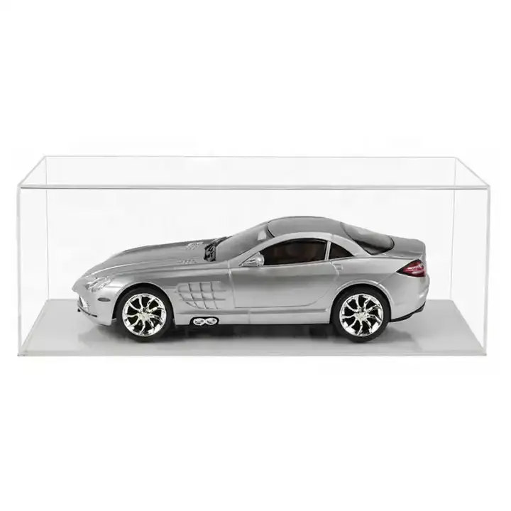 Özel akrilik vitrin araba tuğla oyuncak Mini şekil akrilik araba modeli için vitrinin