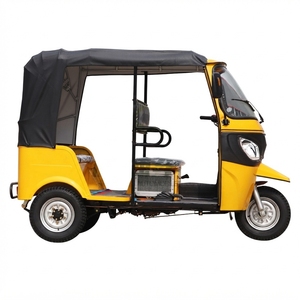 Tuk Tuk Elettrico Giallo a Tre Ruote, Triciclo Durevole con Tettoia Chiusa, <span class=keywords><strong>Taxi</strong></span> Passeggeri a Batteria per Africa/Latino America - Product Image 4