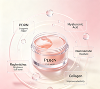 Masque pour les yeux en coton PDRN à étiquette privée, 60 pièces, acide hyaluronique, hydratant, apaisant pour tous les types de peau