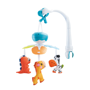 Jouets suspendus apaisants pour poussette, animaux cognitifs 3D de dessin animé, pour garçons et filles, support de <span class=keywords><strong>mobile</strong></span> musical pour berceau - Product Image 1