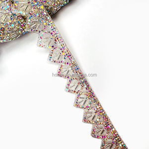 TR031 Grosir Manik-manik Rhinestone Bentuk Tabung, Manik-manik Beras, Hiasan Renda, Sabuk, Hiasan Mantel, Hiasan Topi, Tersedia Pemanas Besi - Product Image 4