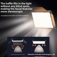 Nouvelle lampe vidéo LED RGB carrée Huie de 10 pouces avec télécommande 220V, lumière d'appoint personnalisable pour les créateurs de contenu