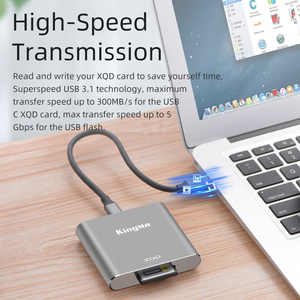 เครื่องอ่านการ์ด <span class=keywords><strong>KingMa</strong></span> แบบพกพาและความเร็วสูง USB C XQD สำหรับการ์ด Nikon XQD - Product Image 3