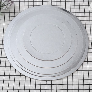 Food Grade Round Paper Tray Inner Circle Glossy Lamination Gold And Silver Cake Base Boards Round Cake Cardboard For Cake
