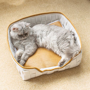 Custom Large Space <span class=keywords><strong>Folding</strong></span> <span class=keywords><strong>Cat</strong></span> Nest Neues Design Blumen-und Tier muster Filz gewebtes Haustier bett für alle Jahreszeiten für Hunde - Product Image 1