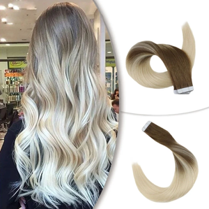 Jasminebeauty - Extensiones de Cabello Humano Remy Ruso de Doble Cara con Cinta Adhesiva Invisible, Teñidas, al por Mayor - Product Image 1