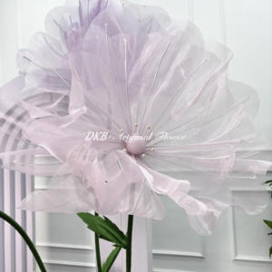 Latest design purple Artificial Giant Flower Handmade Floral Design for Shopping Mall Window <strong>Visual</strong> Display - Product Image 5