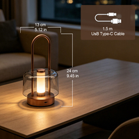 Lanterne LED portable en gros avec commande tactile, lampe de table décorative pour hôtel, restaurant, patio, jardin, éclairage domestique
