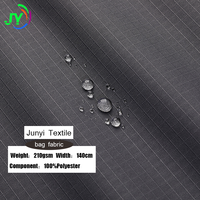 Tissu tissé Ripstop 100 % polyester 210 GSM personnalisé, enduit PU imperméable et résistant aux déchirures pour tentes d'extérieur, sacs à dos et housses de voiture