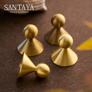 Ручки Santaya из матовой латуни под старину для кухонных шкафов, мебельные ручки для спальни, гардероба, ящиков, бронзовые ручки для мебели - Product Image 3