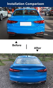 Diffusore Posteriore con Motivo in Carbonio e Tubi di Scarico per Audi <span class=keywords><strong>A5</strong></span> 2021-2022, Upgrade Stile S5 Lambor - Product Image 6