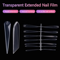 140 pièces boîte faite à la main ongles presse sur conseils Logo personnalisé ongles sculpture moule outil d'extension qualité supérieure adhésif faux ongles