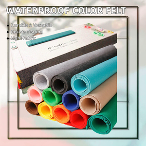 Waterproof Anti-Static Lightweight Plain 100% Polyester Hard <strong>Felt</strong> Craft <strong>Sheets</strong> Stiff Non-Woven Color <strong>Felt</strong> Fabric Roll - Product Image 2