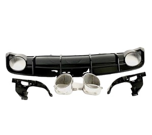 Mới <span class=keywords><strong>A6</strong></span> C6 C7 nâng cấp s6 <span class=keywords><strong>RS6</strong></span> khuếch tán phía sau ABS khuếch tán môi cản sau với ống xả cho <span class=keywords><strong>A6</strong></span> C6 C7 C75 S6 2008-2018 - Product Image 1