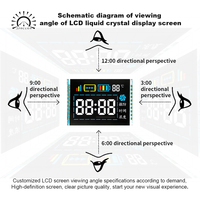 Écran LCD à segments monochrome de haute qualité, faible consommation d'énergie, TN HTN STN FSTN VA, taille personnalisée, module LCD à segments