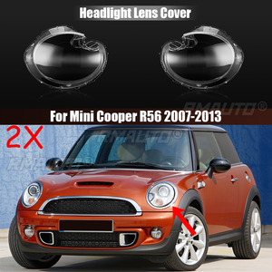 Cubierta de Faro Delantero para Mini Cooper R56 2007-2013, Carcasa de Lámpara, Pantalla, Lente de Plexiglás 63127270023 63127270024 - Product Image 1