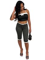Nouvelles tenues tendance et mignonnes pour femmes, ensemble crop top et leggings 2 pièces, ensemble sexy Y2K pour femmes, ensemble assorti pour l'été, vêtements pour femmes