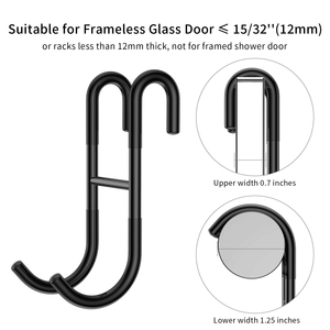 304 thép không gỉ vòi hoa sen cửa móc Phòng tắm kính không khung móc treo giống cây chổi khăn áo choàng tắm tắm phù hợp với bán Hot - Product Image 5