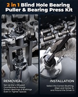 Kit de 16 pièces pour l'extraction et l'installation de roulements, extracteur et presse-roulements, outil de pose de joints, 5 adaptateurs de roulements