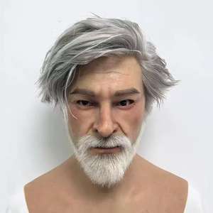 <span class=keywords><strong>Masque</strong></span> en silicone réaliste 3D de haute qualité, <span class=keywords><strong>masque</strong></span> intégral pour costume d'Halloween pour hommes adultes, cosplay, fête, <span class=keywords><strong>carnaval</strong></span> - Product Image 4