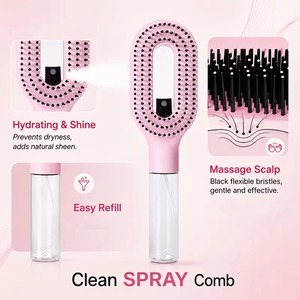 2-in-1 Manual Spray Comb Mist Spray Design Convenient for Hair Care <b>Scalp</b> Massage Portable Female Modeling Tools - Product Image 6