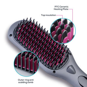 <span class=keywords><strong>Brosse</strong></span> à lisser électrique portable pour hommes barbe peigne chauffant <span class=keywords><strong>brosse</strong></span> thermique - Product Image 5