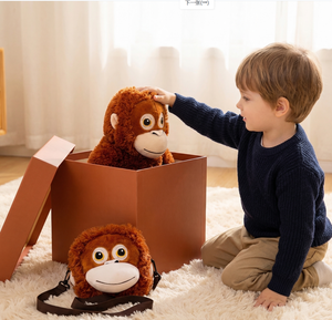 Scimmia Gorilla a Braccia Lunghe, Scimmietta Ricamata Super Morbida Imbottita in Cotone PP, Giocattolo di Peluche Unisex, Regalo - Product Image 6