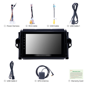 วิทยุติดรถยนต์ระบบแอนดรอยด์13.0 HD หน้าจอสัมผัส9นิ้วพร้อมทีวีดิจิตอล WiFi DVR สำหรับโตโยต้าฟอร์จูนเนอร์แปลงสัญญาณ2015 2018