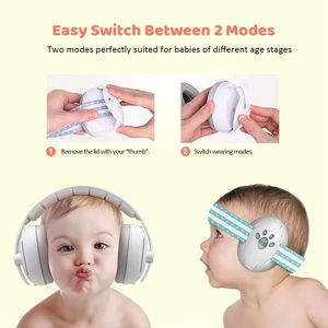 Protège-oreilles <span class=keywords><strong>pour</strong></span> bébés 0-48 mois, 25 dB, <span class=keywords><strong>pour</strong></span> la sécurité auditive et le sommeil, avec suppression du bruit et conception convertible 2-en-1 - Product Image 6