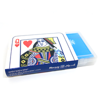 Boîte double pour cartes à jouer, étui de rangement en plastique acrylique transparent avec rabat, personnalisable avec logo, certifiée EN71