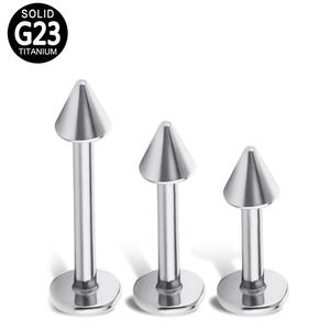 ASTM F136 titane goujon lèvre Piercing Labret mode boucle d'oreille Piercing avec pointu et boule Piercing bijoux de corps - Product Image 6
